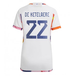 Belgien Charles De Ketelaere #22 kläder Kvinnor VM 2022 Bortatröja Kortärmad